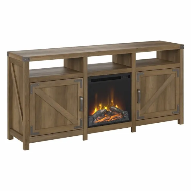 Cottage Grove Electric Fireplace TV Stand in Reclaimed Pine - Engineered Wood