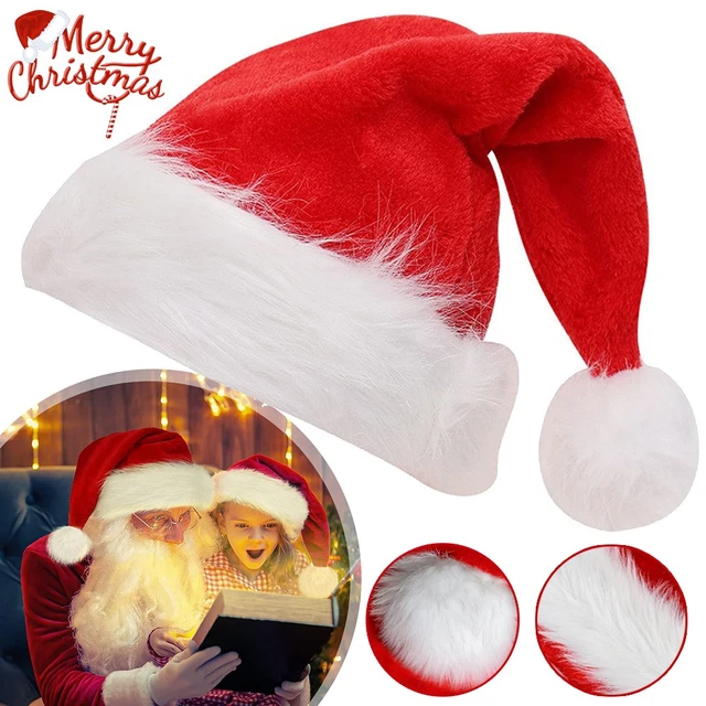 Weihnachtsmann-Mütze Für Kinder – Rote Plüschmütze Mit Santa-Design, Warm & Festlich