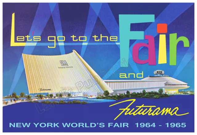 New York World’s Fair – GM Futurama 1964 Vintage Advertising Poster