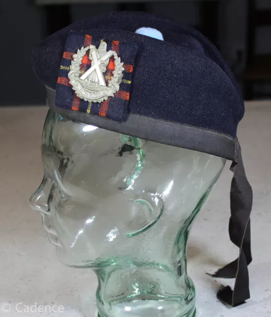 WW1 Scottish Cameron Highlanders Regiment Glengarry Hat Cap W/ Badge. 421