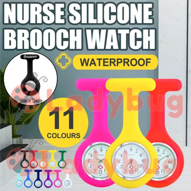 Silicone Nurse Brooch Tunic Fob Nurses Nursing Pendant Pocket Watch