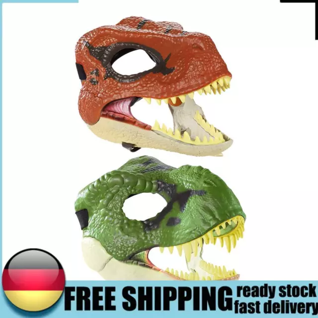 Maschera Dinosauro Texture Realistica & Colore Lattice Testa Dinosauro Maschera Cosplay Oggetto di scena DE