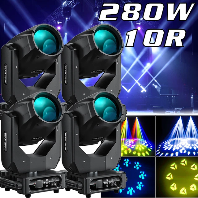4X 10R 280W Prism Stage Lighting Gobo Moving Head Light LED Beam Disco DJ Lights