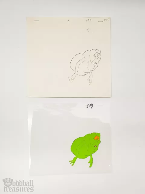 Real Ghostbusters Authentic Animation Production Cel & Drawing - Slimer