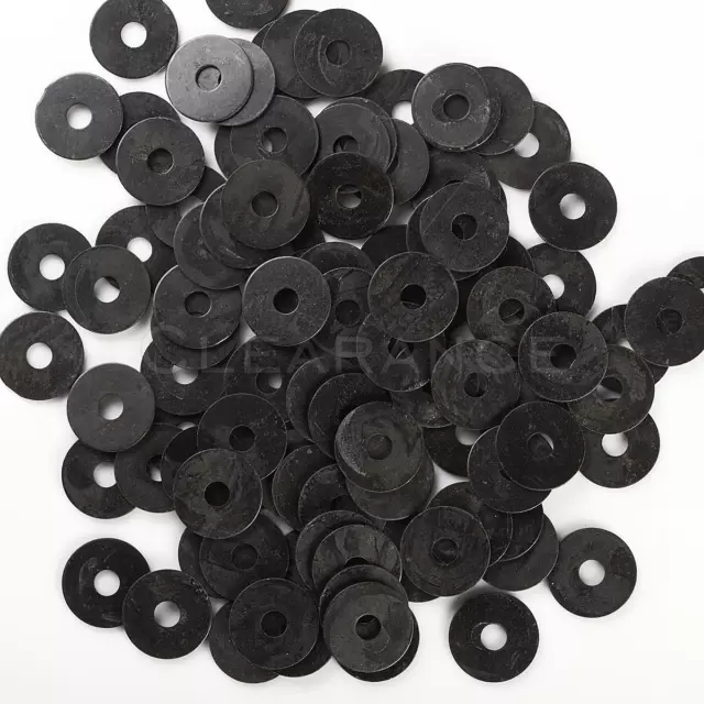 Black Steel Flat Washer 1/4 Qty 100 Black FlatWasher