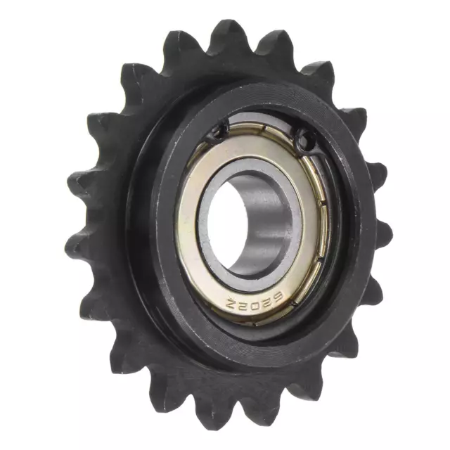 Idler Sprocket, 15mm Bore 3/8" Pitch 19 Tooth, Carbon Steel with Bearing