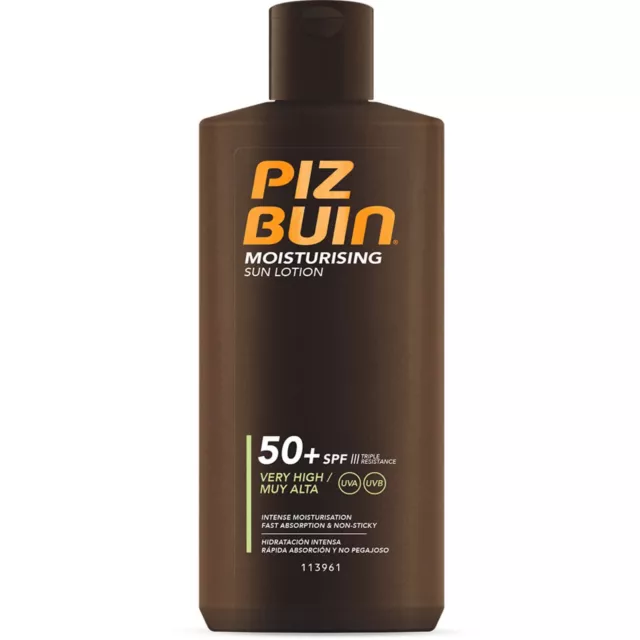 Piz Buin Lotion solaire hydratante pour la peau SPF50 + 200 ml Protection...