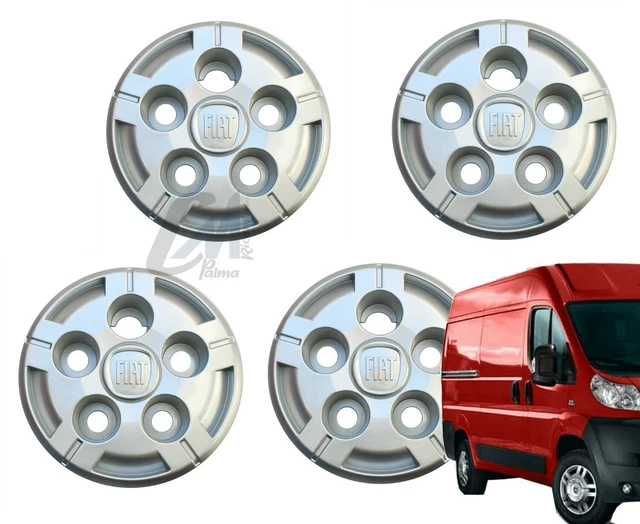 Copricerchio Originale Fiat Ducato 15 Pollici - Emblema Rosso, Per Ducato 250 Fino Al 2014 - Foto 6