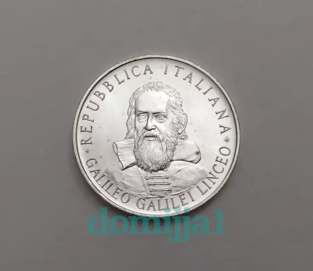 1983 Italy 500 Lire Silver Coin, KM #113 Uncirculated / Galileo Galilei