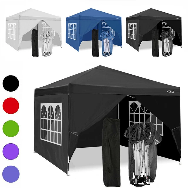 Falt Pavillon Partyzelt WASSERDICHT Pavillion Gartenzelt Dachmaß 3x3 m oder 80