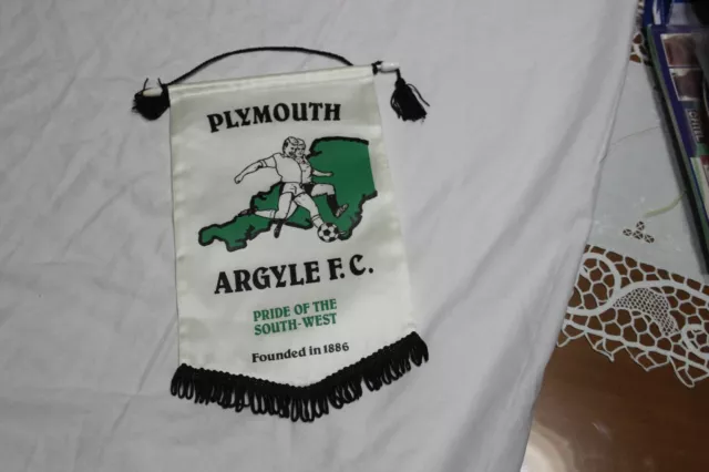 Wimpel Von Fußball Sehr Alt Der Ausrüstung Plymouth Argyle f. C Cotizado