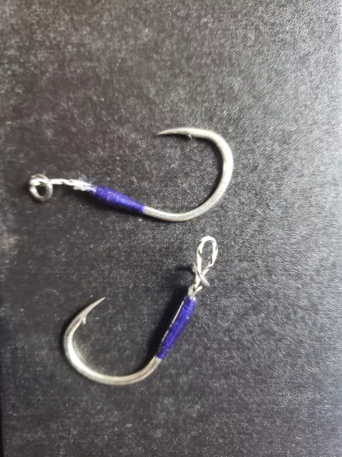 Assist Hook simple bleu Taille 2/0 Neuf Arcapeche. Handmade