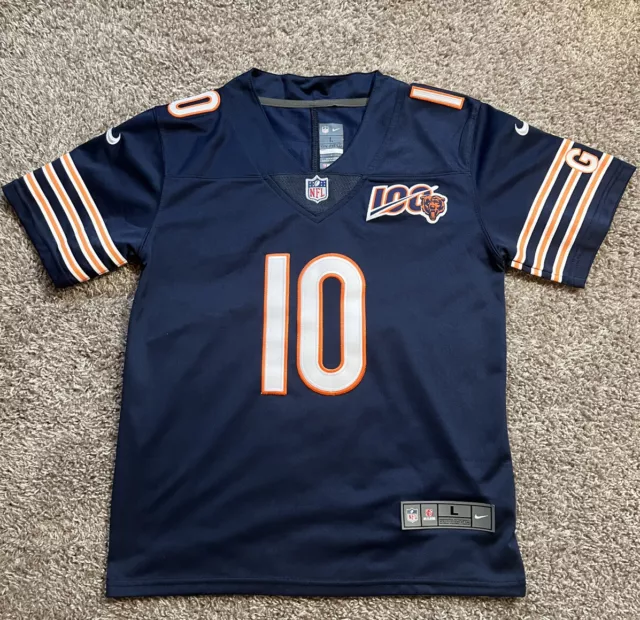 NIKE On Field - Chicago Bears - MITCHELL TRUBISKY - #10 - Stitched- Youth L.