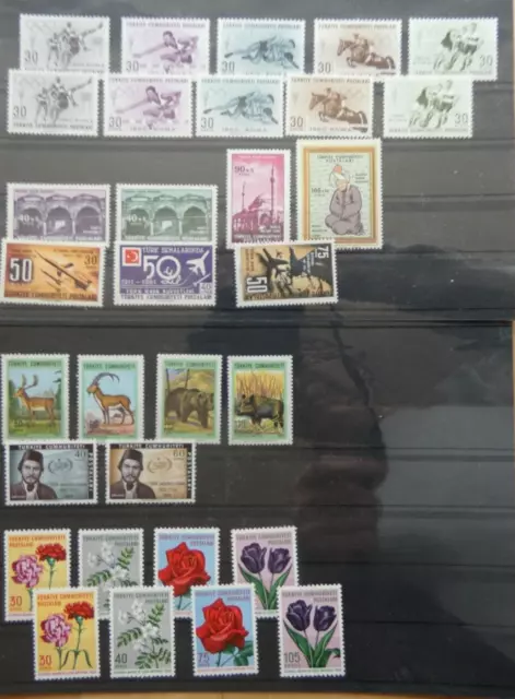 Türkei Posten, Lot  30 Briefmarken 1960 + postfrisch