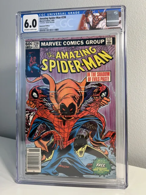 Amazing Spider-man 238 CGC 6.0, Newsstand, No Tattoos - Custom label