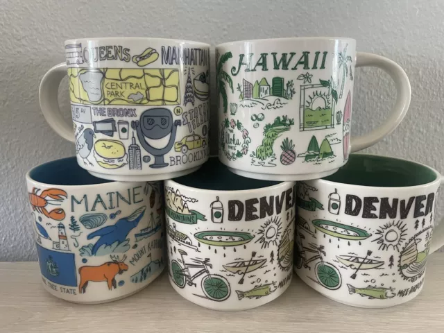 Starbucks Mugs Been There Series Choose Hawaii Denver New York City Maine