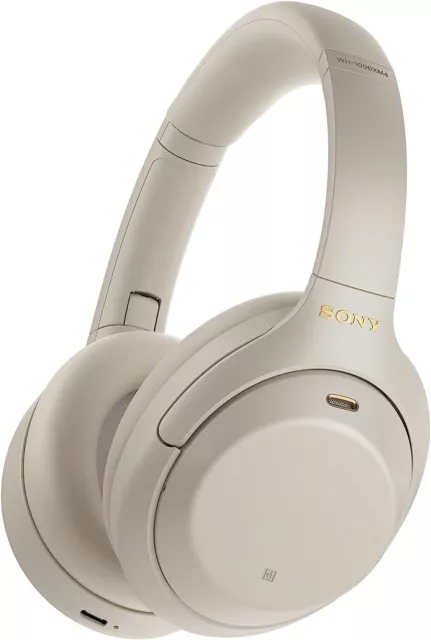 Sony WH-1000XM4 Wireless Noise Cancelling Over Ear style Headphones  Silver B