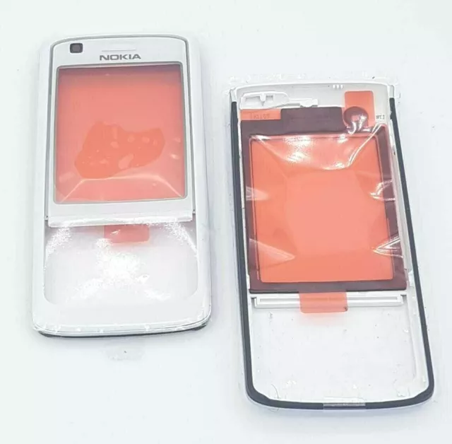 2x Original Nokia 6288 A - Cover Frontcover Oberschale Glas Weiss White NEU