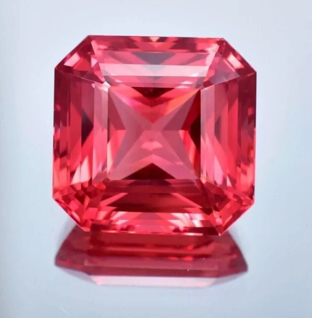 Naturel 50,00 Ct + Padparadscha Sapphire Asscher Cut Meilleure pierre... 3