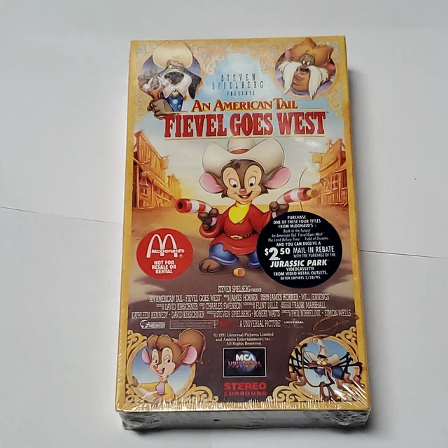 An American Tail Fievel Goes West Vhs AN AMERICAN TAIL Fievel Goes West VHS 1991 Vintage Animated Cartoon