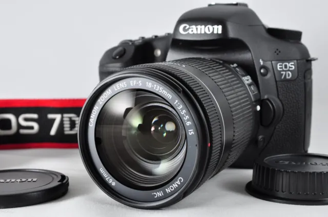 [Near Mint] Canon EOS 7D 18.0 MP Digital SLR Camera w/18-135mm Lens Shots 3327