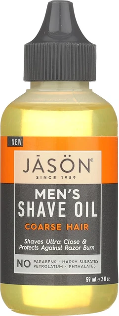 JASON Men'S Coarse Hair Shave Oil, 2 Oz. (Packaging May Vary)