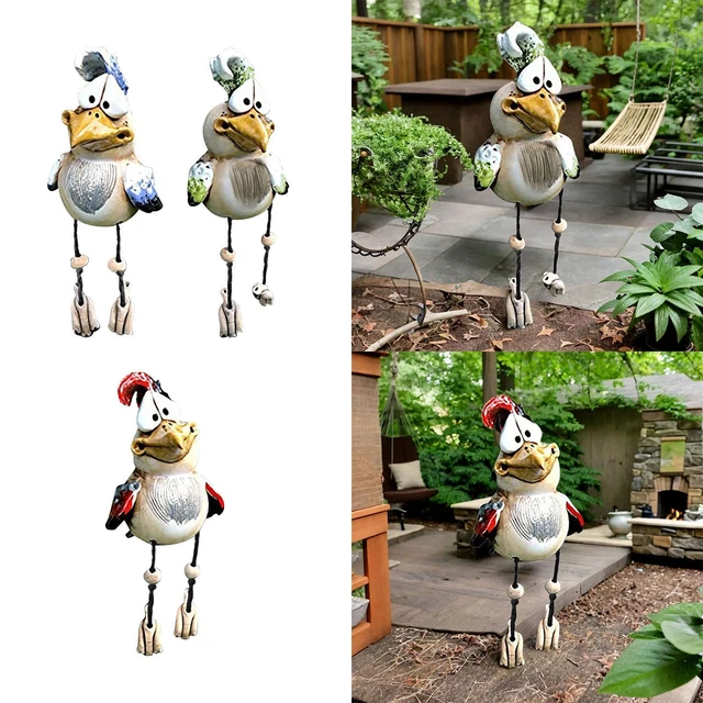 Rooster Garden Statue Resin Figurines Sculpture Office Yard Chicken Statue