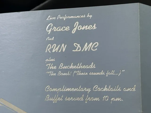 RARE 1995 NYC Bartenders Ball Promo Flier RUN DMC Grace Jones Steve Lewis Hector