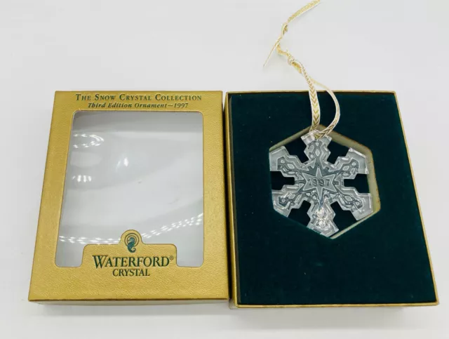 Waterford Crystal Snow Crystal Collection Ornament Third Edition 1997