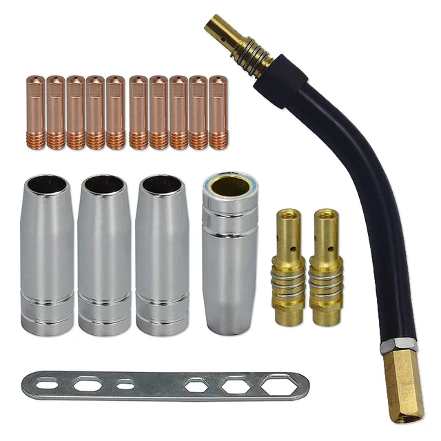 MB15 15AK Contact Tip .035" .9mm M6 & Tips Holder Difuser & cup & Neck MB15