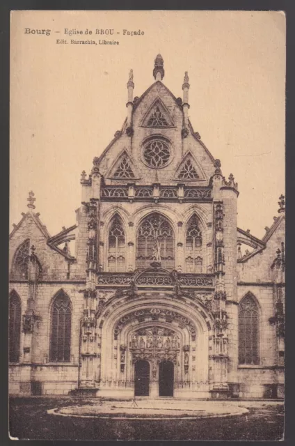 BOURG en BRESSE Église de Brou Façade CPA écrite le 2 Sept. 1937 Édit. Barachin