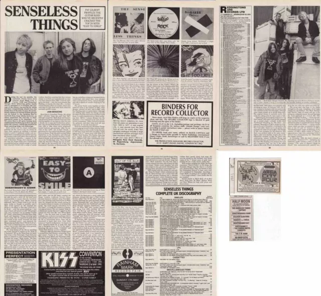 SENSELESS THINGS : CUTTINGS COLLECTION - interview adverts