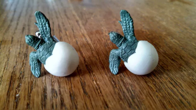 Sea Turtle Cufflinks--Marine Seaworld Ocean Aquatic Nature Animal Aquarium Nemo
