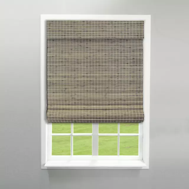 Radiance Cordless Privacy Weave Roman Shade, Driftwood