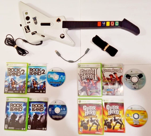 GUITAR HERO II Xplorer XPlorer Rock Band Controller Bundle Lot Dongle