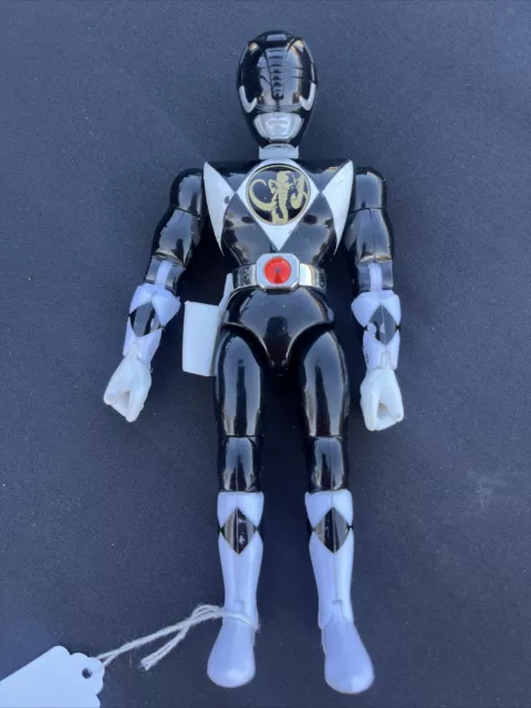 Bandai Mighty Morphin Power Rangers Black Ranger 8" Action Figure Vintage 1993