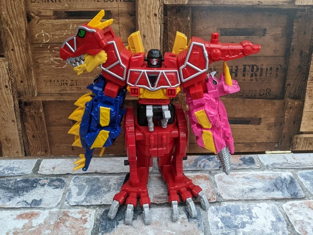 POWER RANGERS DINO Charge Red T-Rex Zord Megazord with Stego and