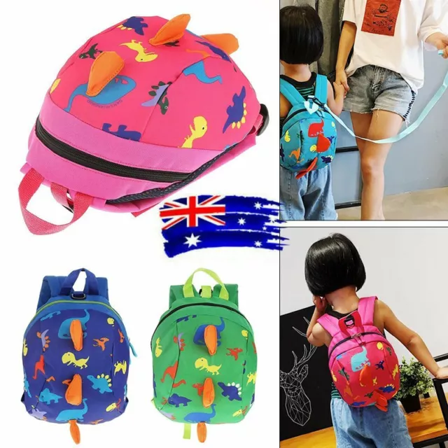 Cartoon Dinosaur Toddler Bag with Strap for kids Safety Harness Backpack Reins