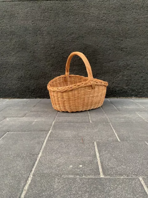 fruits gathering picnic market wine boho wicker basket with handle rattan easter