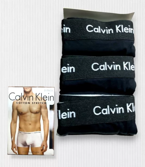 Calvin Klein Mens Boxers Trunks 3 Pack Shorts Low Rise Boxers Ck  S / M / L / Xl