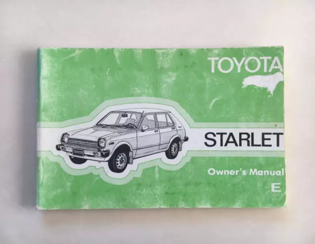 Original Genuine Toyota Starlet KP60 RWD Bugeye, Factory UK Owners Manual. RARE!