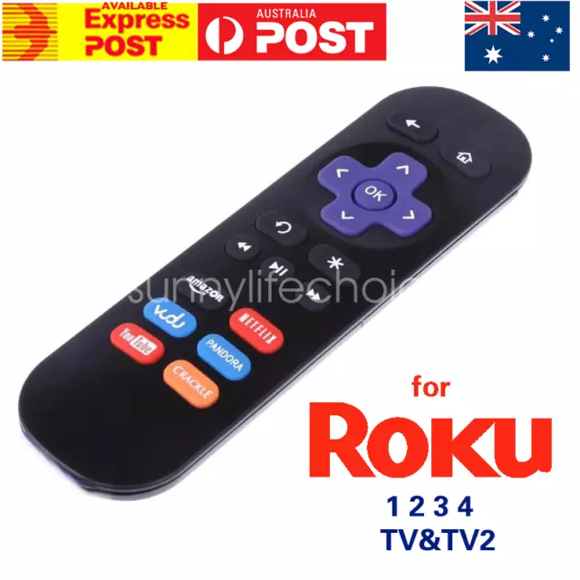 Replacement IR remote 4 3 2 1 for Roku Telstra TV TV2 with NETFLIX button