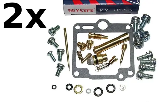 2 kits Keyster Juego de Reparación de Carburador Yamaha XS400 12E, 27PS, Año '82-'90,