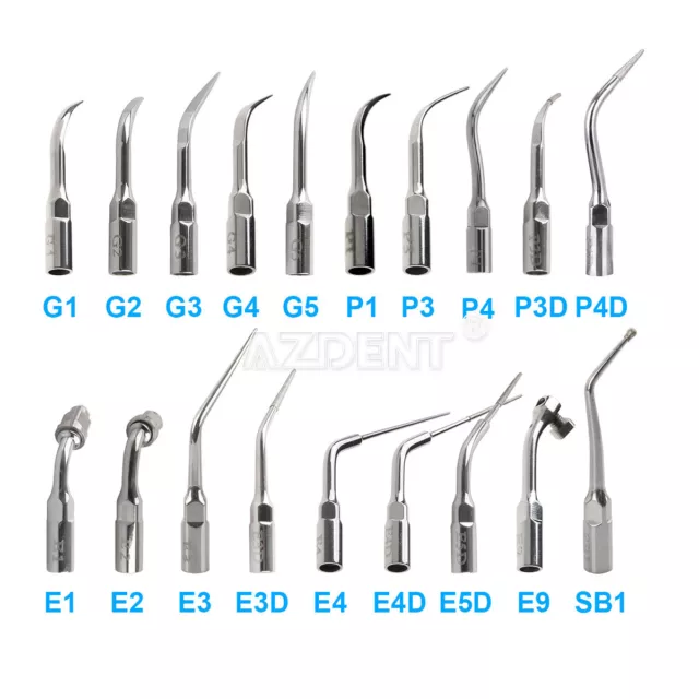 18 Type Dental Ultrasonic Scaler Tip Scaling Perio Endo Fit EMS G P E