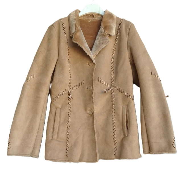 CAPPOTTO CORTO DONNA Conbipel, Montone scamosciato, vintage