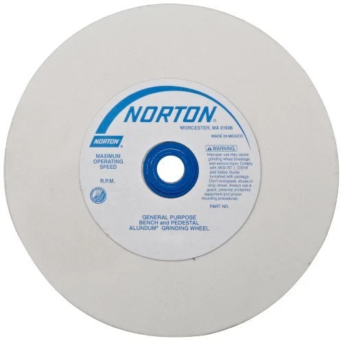 Norton Grinding Wheel, Bench and Pedestal Aluminum Oxide Bench Grinder Wheel,...