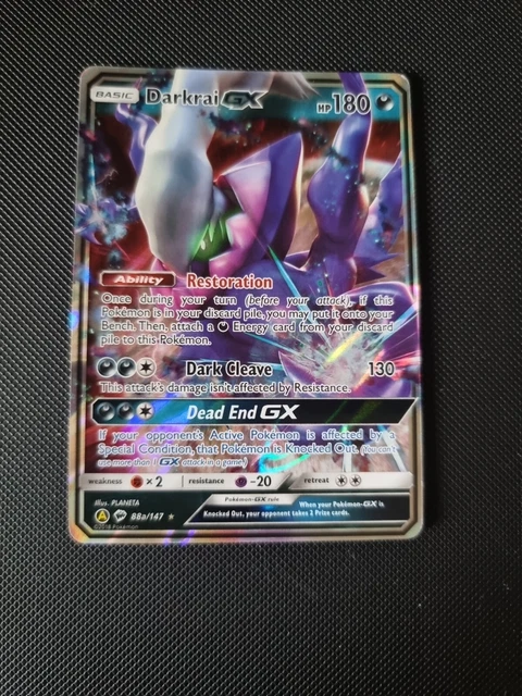 Pokémon Cards - Darkrai GX 88a/147 - Burning Shadows Ultra Rare Half Art - NM