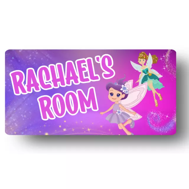 Bedroom Signs For Girls Fairies Kids Door Wall Names Babies Nursery Plaques Room