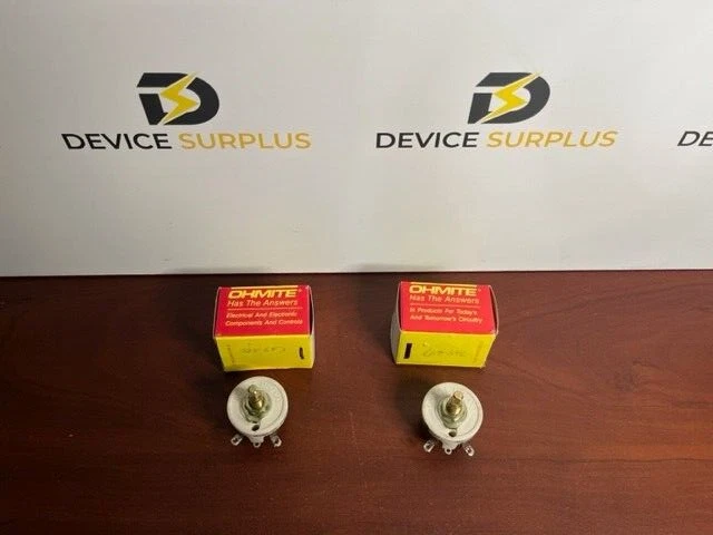 (2) Ohmite Rheostat RHS50R 25 Watt 50 Ohms New