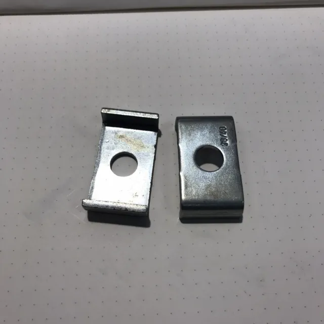 2x morsetto di fissaggio connettore acciaio larghezza 25, H:11, L:45 mm, foro 11,5 mm (J-10)